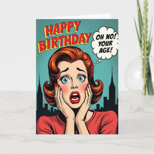 Comic Art Funny Birthday Card