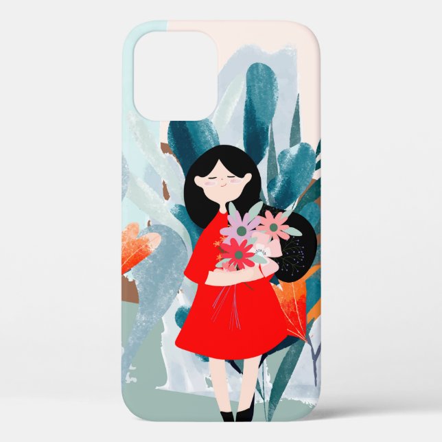 Comic art girl in forest Case-Mate iPhone case (Back)