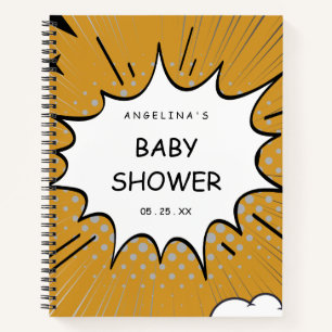 Comic Baby Shower Gift List Notebook