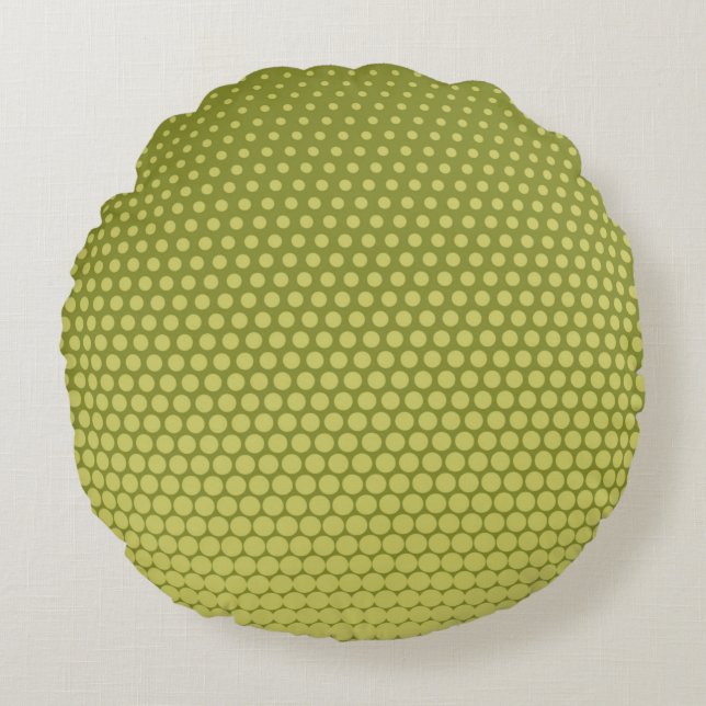Comic background. Halftone dotted retro pattern wi Round Cushion (Front)