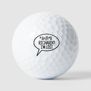 Comic Balloon Swear Symbols Golfer Lost Ball