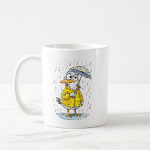 Comic Bird Rainy Day Duty Coffee Mug