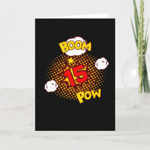 COMIC BIRTHDAY 15 15th Birthday 15 Year old Comic Card