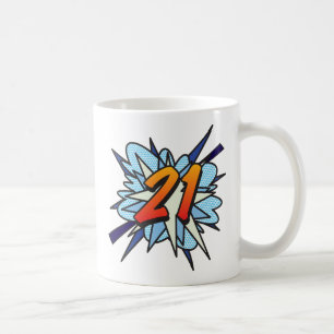 Comic Book 21 Blue Coffee Mug