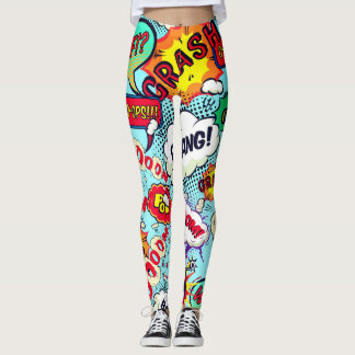 Comic Book Action Bubbles Leggings