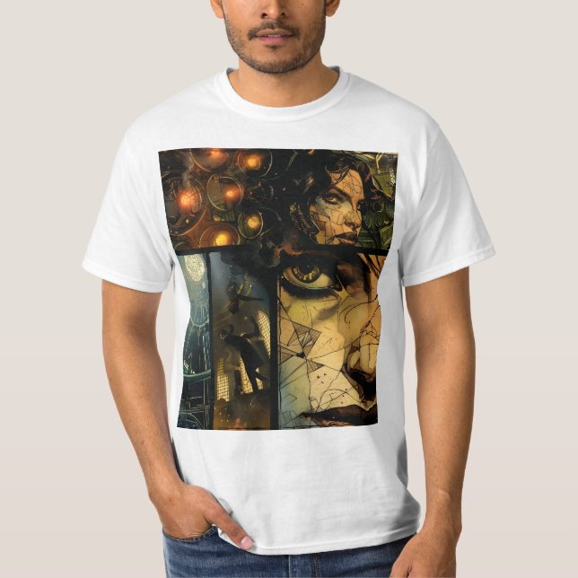 Comic Book Action Scene T-Shirt (Front)