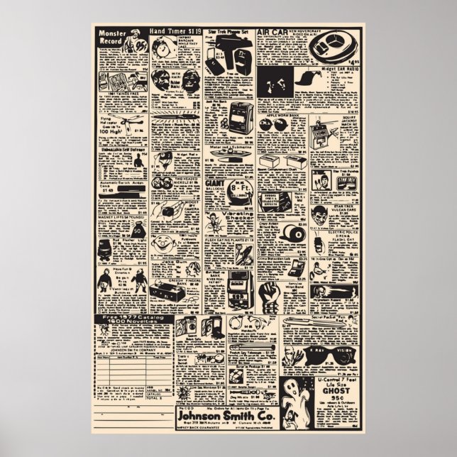 Comic Book Ads Poster (Front)