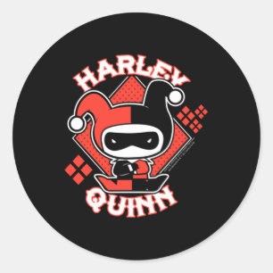 Comic Book Antihero Chibi Performance Classic Round Sticker