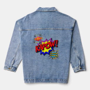 Comic Book Art Pop Denim Jacket