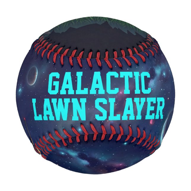 Comic Book Astronaut Cosmic Mower Space Baseball (Front)