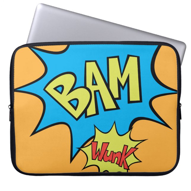 Comic Book "Bam" Balloon Laptop Sleeve (Front)