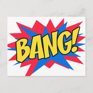 comic book BANG Postcard