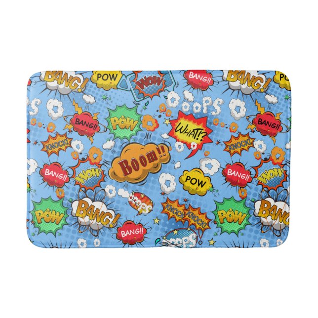 Comic book Bath Mat (Front)