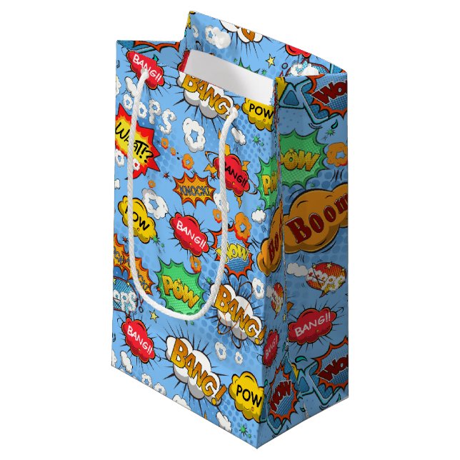 Comic Book Bubbles Gift Bags (Front Angled)