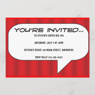 Comic book call-out invitation