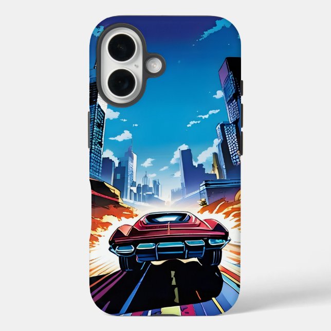 Comic Book Car Going Fast Case-Mate iPhone Case (Back)