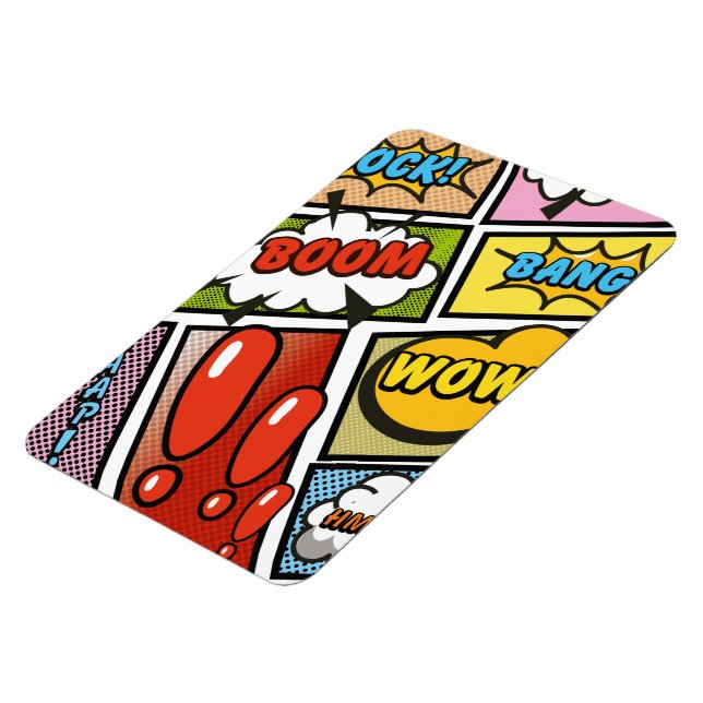 Comic Book cartoon fonts! Magnet (Left Side)