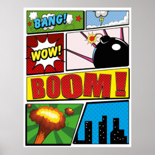 Comic Book cartoon fonts! Poster