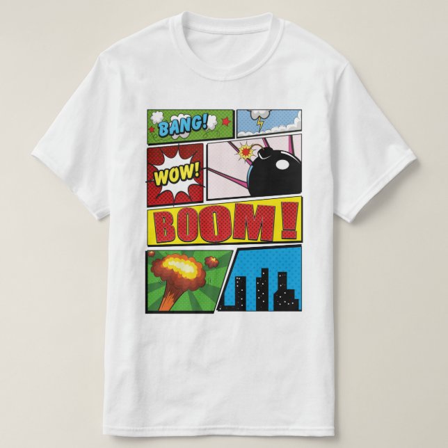 Comic Book cartoon fonts! T-Shirt (Design Front)