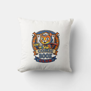 Comic Book Cat Cat Mum Gift Idea - Comic Book Cat Cushion