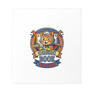 Comic Book Cat Cat Mum Gift Idea - Comic Book Cat Notepad