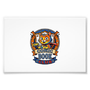 Comic Book Cat Cat Mum Gift Idea - Comic Book Cat Photo Print