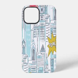 Comic book city: vintage pattern iPhone 12 case