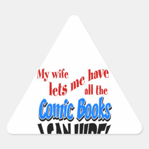Comic Book Collecting Triangle Sticker