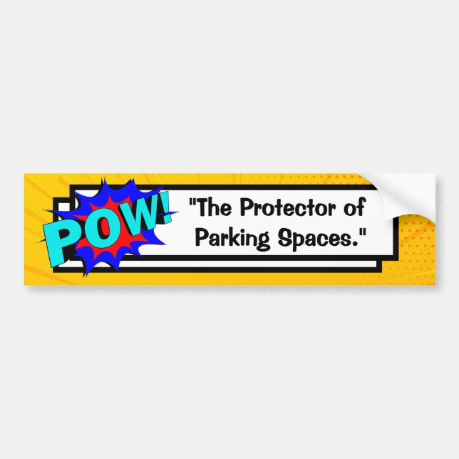 Comic book funny personalised slogan trendy  bumper sticker (Front)