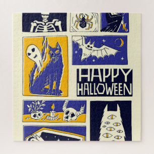 Comic Book Halloween Illustration Jigsaw Puzzle