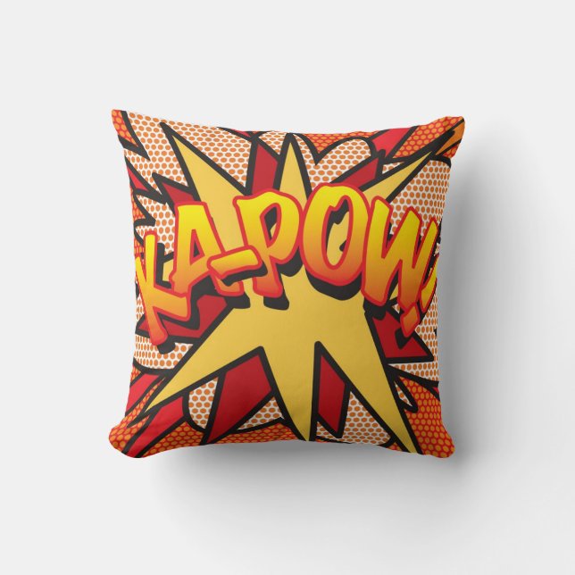 Comic Book KA-POW Cushion (Front)