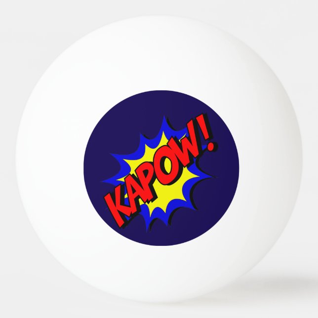 Comic Book Kapow! Exclamation Ping Pong Ball (Front)