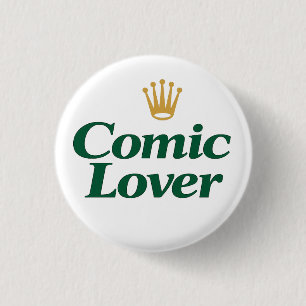 Comic Book Lover Bold Design 3 Cm Round Badge