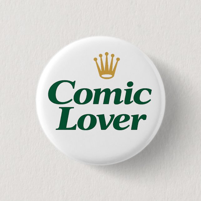 Comic Book Lover Bold Design 3 Cm Round Badge (Front)
