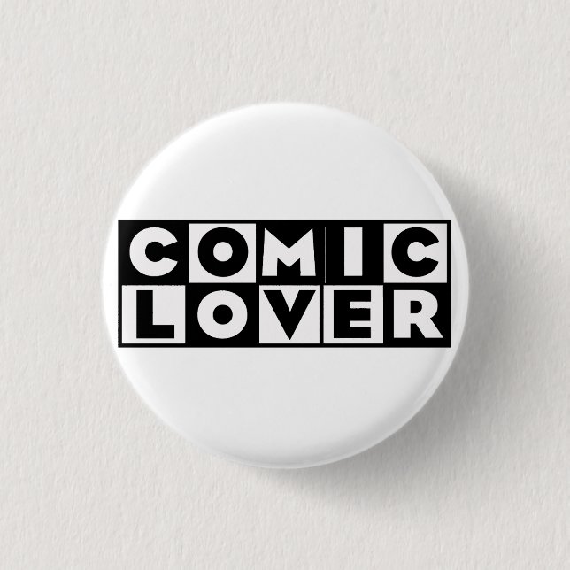 Comic Book Lover Bold Design 3 Cm Round Badge (Front)
