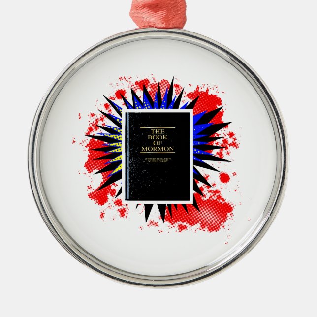 Comic Book Of Mormon Boom Metal Ornament (Front)