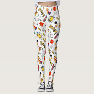 Comic Book Pattern  Leggings