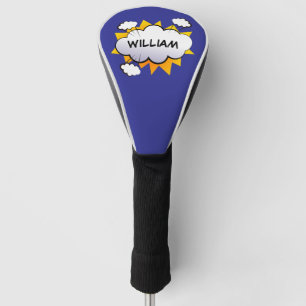 Comic book personalised name golf head cover