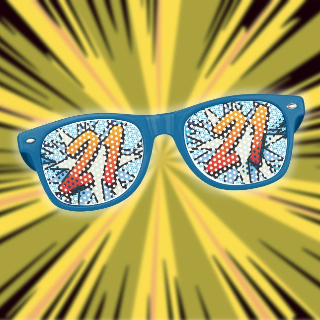 Comic Book Pop Art 21 BIRTHDAY party sunglasses (Comic Book Pop Art 21 BIRTHDAY party sunglasses)