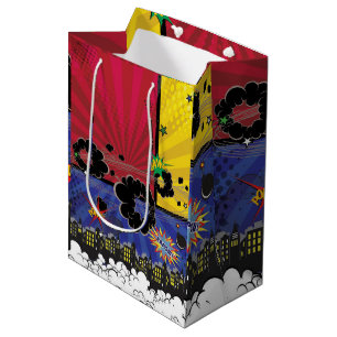 Comic Book Pop Art Birthday Party Colourful Medium Gift Bag