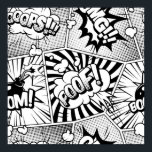 Comic Book Pop Art Black and White Poster<br><div class="desc">Comic Book Pop Art Black and White Poster Anime Cartoon Comic Fiction Manga</div>