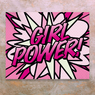 Comic Book Pop Art GIRL POWER Poster