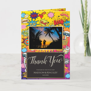 Comic Book Pop Art 💥🎉 Incredible Wedding Thank You Card