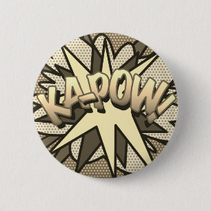 Comic Book Pop Art KA-POW! Vintage 6 Cm Round Badge