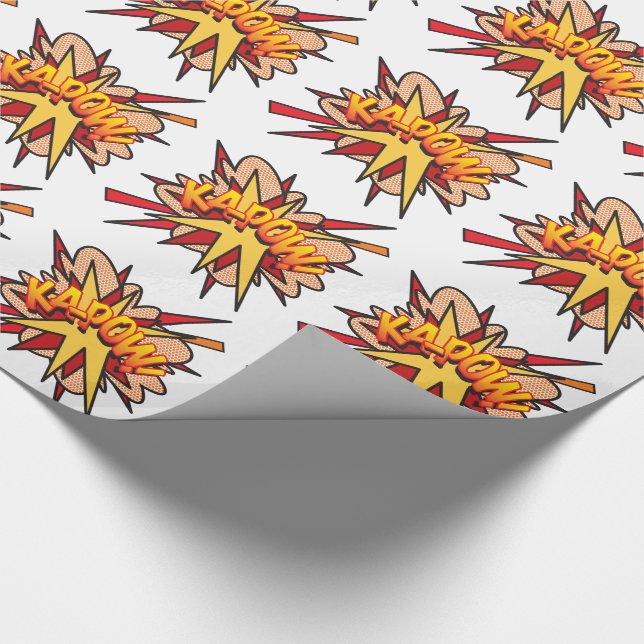 Comic Book Pop Art KA-POW Wrapping Paper (Corner)