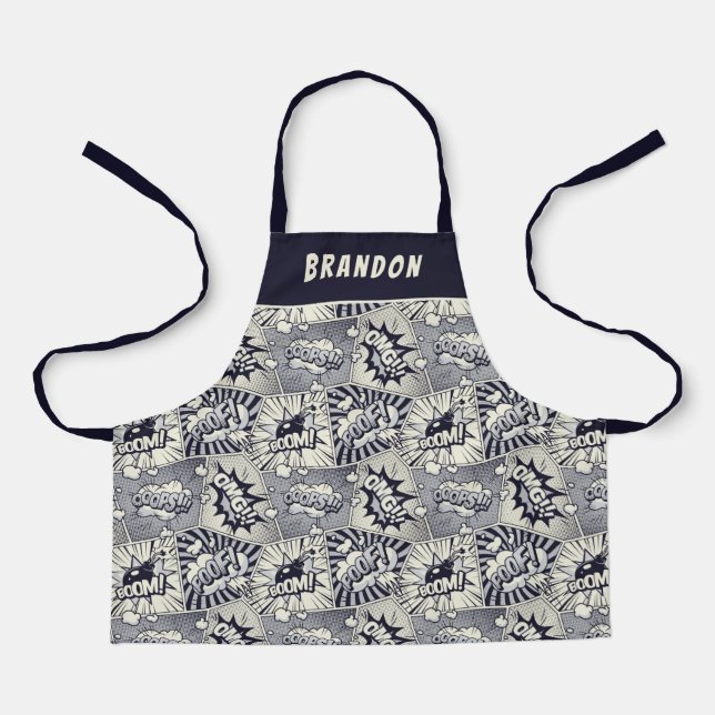 Comic Book Pop Art Kid’s Apron (Front)