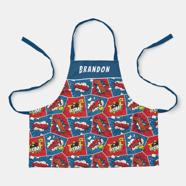 Comic Book Pop Art Kid’s Apron (Front)
