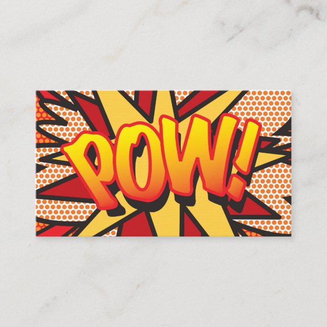 Comic Book Pop Art POW! Business Card (Front)