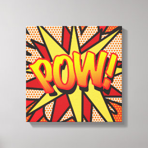 Comic Book Pop Art POW Superhero Canvas Print