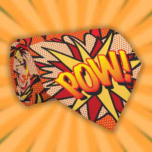 Comic Book Pop Art POW Superhero Tie